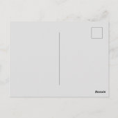 Schwarze Eulengesicht Körper Postkarte (Rückseite)