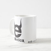 Schwarze Evil “e” – Klassischer Kaffeebecher Kaffeetasse (Vorderseite Links)