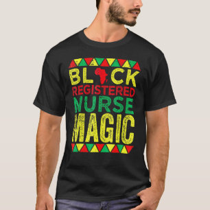 Schwarze examinierte Pflegekraft Magische Pflege S T-Shirt