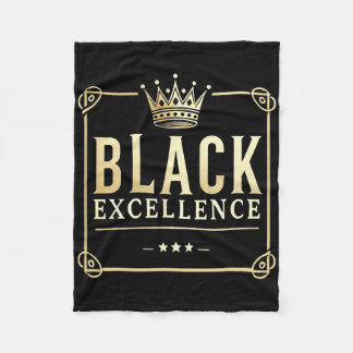 Schwarze Exzellenz Goldkrone als Geschenk Schwarze Fleecedecke