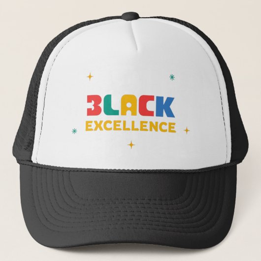 Schwarze Exzellenz Truckerkappe (Vorderseite)