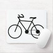 Schwarze Fahrrad-Mausunterlage kundenspezifisch Mousepad (Mit Mouse)
