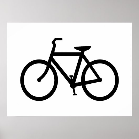 Schwarze Fahrradrouten Poster (Vorne)