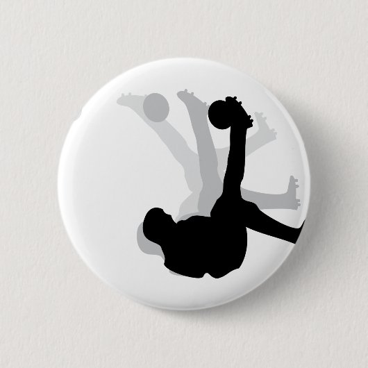 schwarze Fahrradtrittikone Button (Vorderseite)