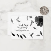 Schwarze Fallenden Petals Danke Karten (Vorderseite/Rückseite Beispiel)