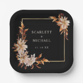 Schwarze Fallpapierplatte Pappteller (Vorderseite)