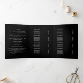 Schwarze Faltbroschüre | Maßgeschneidertes moderne Dreifach Gefaltete Karte (Innenseite)