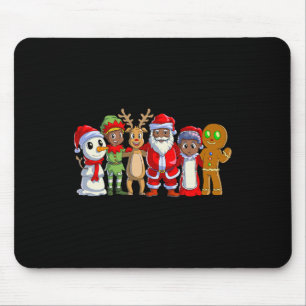 Schwarze Familie Weihnachten Afro Afrikanischer We Mousepad