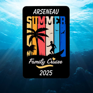 Schwarze Familien-Kreuzfahrt PERSONALISIEREN Magnet