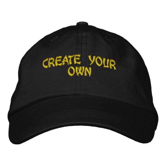 Schwarze Farbe Cool Erstellen Sie eigene Textklapp Bestickte Baseballkappe (Vorderseite)