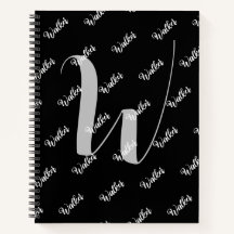 Schwarze Farbe - Erstname Mit Monogramm