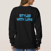 Schwarze Farbe für Männer und Frauen Sweatshirt (Rückseite)