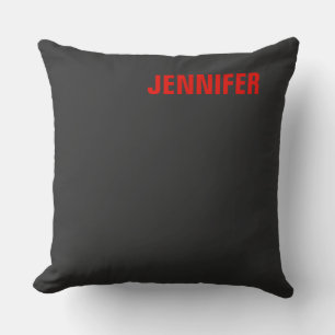 Schwarze Farbe Ihr Name anpassen Geschenk Kissen