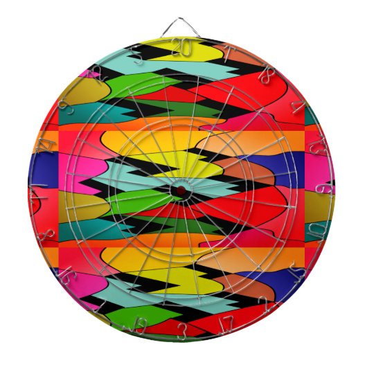 Schwarze Farbe mit Kunstdesign in der Mitte Dartscheibe (vorne)