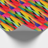 Schwarze Farbe mit Kunstdesign in der Mitte Geschenkpapier (Ecke)