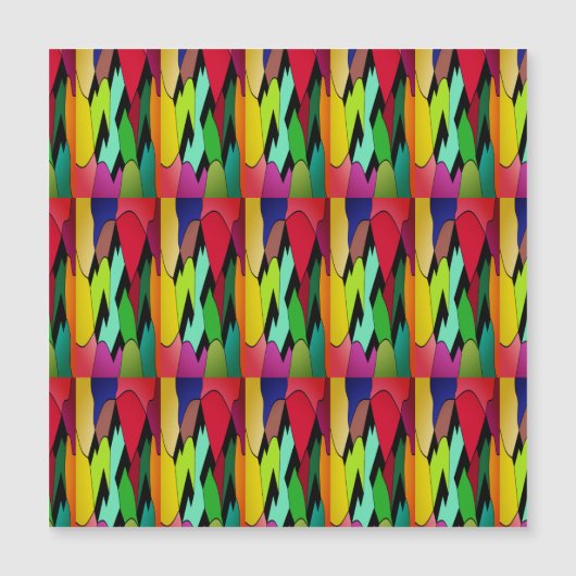 Schwarze Farbe mit Kunstdesign in der Mitte Magnetkarte (Vorderseite)