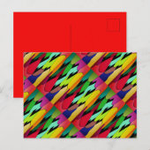 Schwarze Farbe mit Kunstdesign in der Mitte Postkarte (Vorne/Hinten)