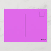Schwarze Farbe mit Kunstdesign in der Mitte Postkarte (Rückseite)