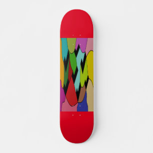 Schwarze Farbe mit Kunstdesign in der Mitte Skateboard