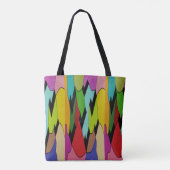 Schwarze Farbe mit Kunstdesign in der Mitte Tasche (Rückseite)