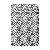 Schwarze Farbe Pinsel Pinselstrich Stroke Muster Badematte (Vorderseite Vertikal)