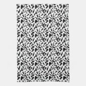 Schwarze Farbe Pinsel Pinselstrich Stroke Muster Geschirrtuch (Vertikal)