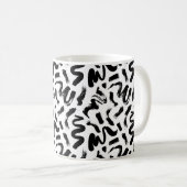 Schwarze Farbe Pinsel Pinselstrich Stroke Muster Kaffeetasse (VorderseiteRechts)