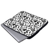 Schwarze Farbe Pinsel Pinselstrich Stroke Muster Laptopschutzhülle (Vorne Knopf)