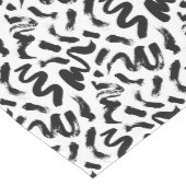 Schwarze Farbe Pinsel Pinselstrich Stroke Muster Mittelgroßer Tischläufer (Ecke)