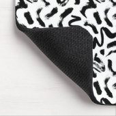 Schwarze Farbe Pinsel Pinselstrich Stroke Muster Mousepad (Ecke)