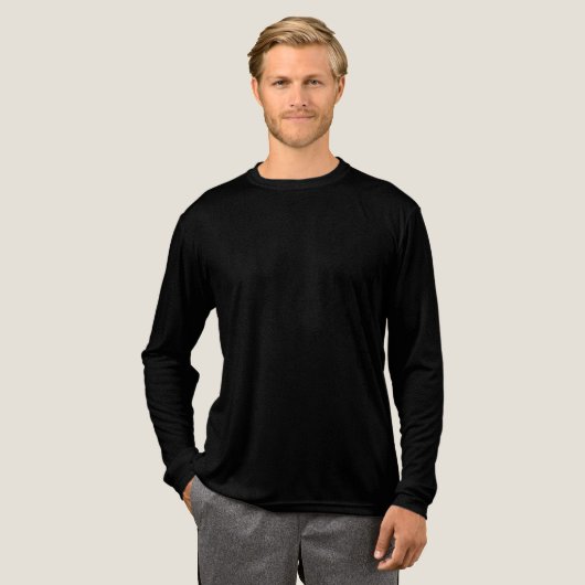 SCHWARZE FARBE Tri-Blend SHIRT (Volle Vorderseite)