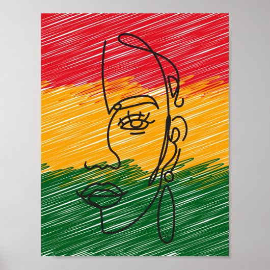 Schwarze Farbenfrohe Kulturdenkmäler Poster (Vorne)