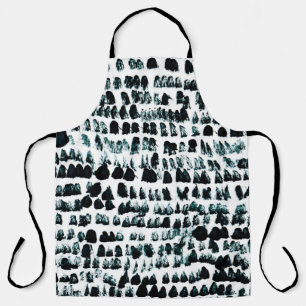 Schwarze Farbflecken mit Flecken, Klecksen und Kör Schürze