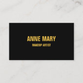 Schwarze Farbgestaltung Künstler Modern Cool Visitenkarte (Vorderseite)