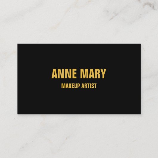 Schwarze Farbgestaltung Künstler Modern Cool Visitenkarte (Vorderseite)