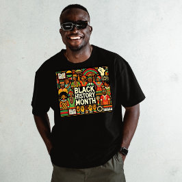 Schwarze farbige Afro-Kulturgrafiken T-Shirt