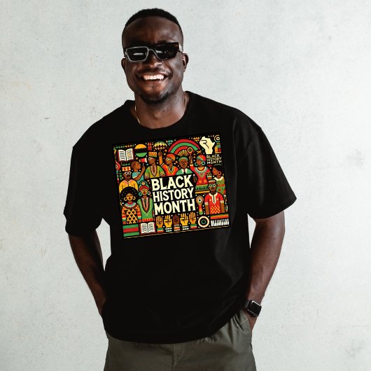 Schwarze farbige Afro-Kulturgrafiken T-Shirt