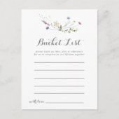 Schwarze, farbige Blume-Eimerkarte Postkarte (Vorderseite)