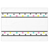 Schwarze farbige Polka-Punkte Tischdecke (Vorderseite (Horizontal))