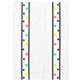 Schwarze farbige Polka-Punkte Tischdecke
