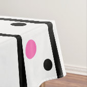 Schwarze farbige Polka-Punkte Tischdecke (Beispiel)