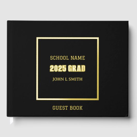 Schwarze Farbschule Grad mit Namen Gästebuch (Vorderseite)