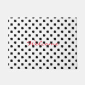 Schwarze Farbtöne spiegeln Muster auf weiß wider Fußmatte (Vorderseite)