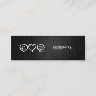 Schwarze Faser-elegante Mini Visitenkarte