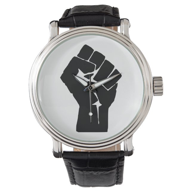 Schwarze Faust ausgelöst - Widerstand Armbanduhr (Vorderseite)