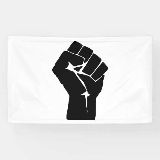 Schwarze Faust ausgelöst - Widerstand Banner (Horizontal)