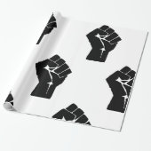 Schwarze Faust ausgelöst - Widerstand Geschenkpapier (Ungerollt)