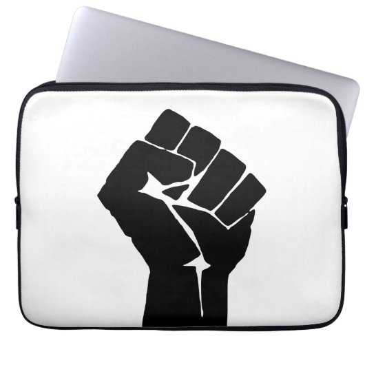 Schwarze Faust ausgelöst - Widerstand Laptopschutzhülle (Vorderseite)