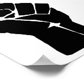 Schwarze Faust ausgelöst - Widerstand Poster (Ecke)