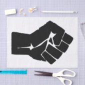 Schwarze Faust ausgelöst - Widerstand Seidenpapier (Handwerk)